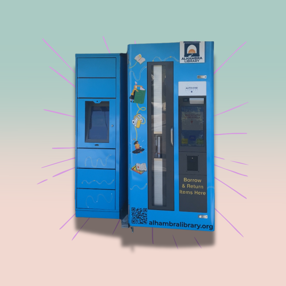 Book Vending Machine from Alhambra Library.