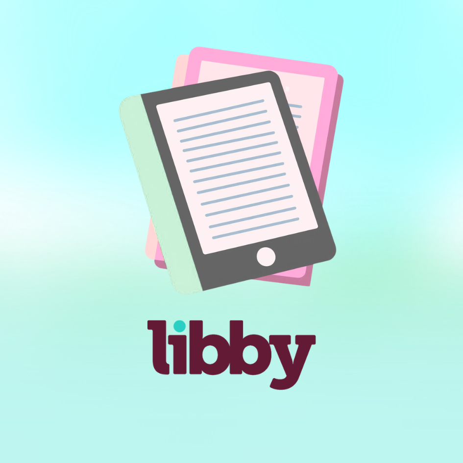 eReader devices above Libby app logo.
