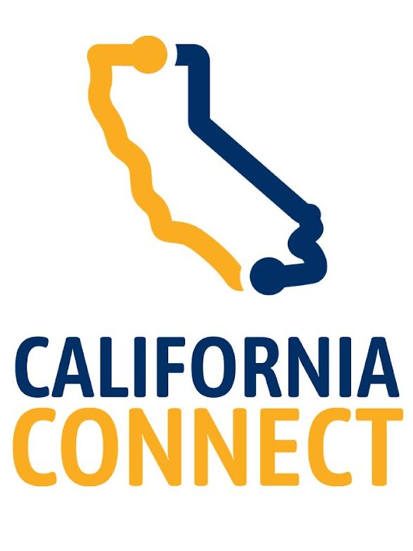 california collect logo in yellow and blue