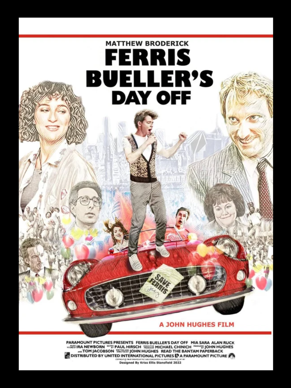 Movie poster for Ferris Bueller's Day Off.