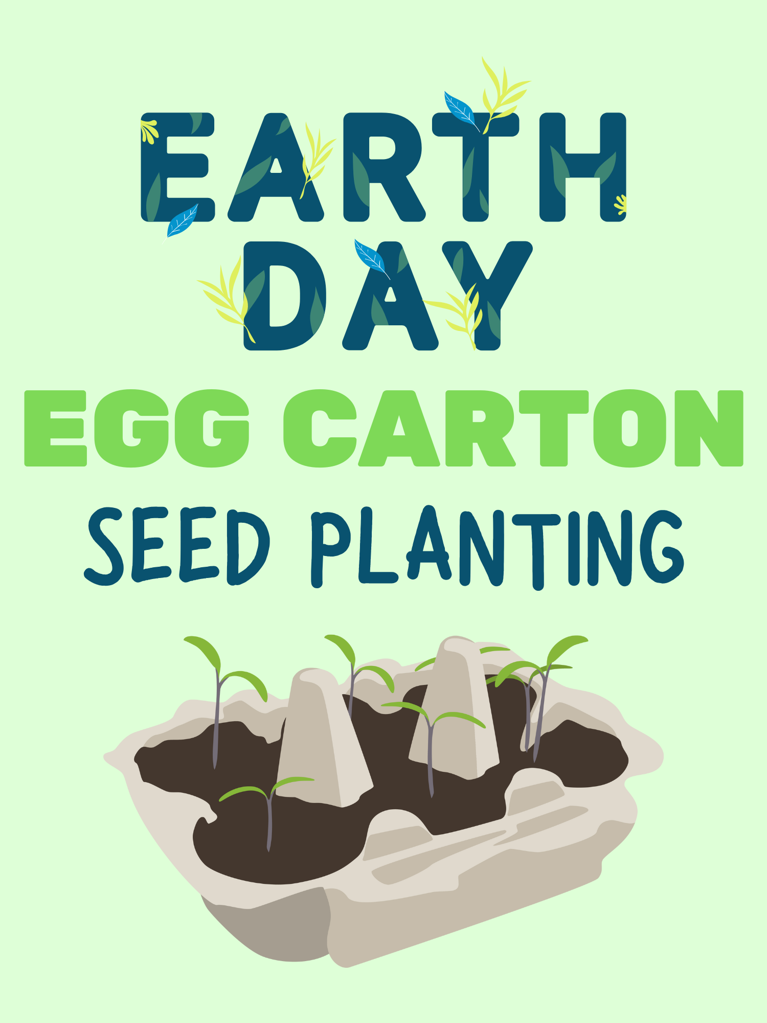 egg carton seed planting