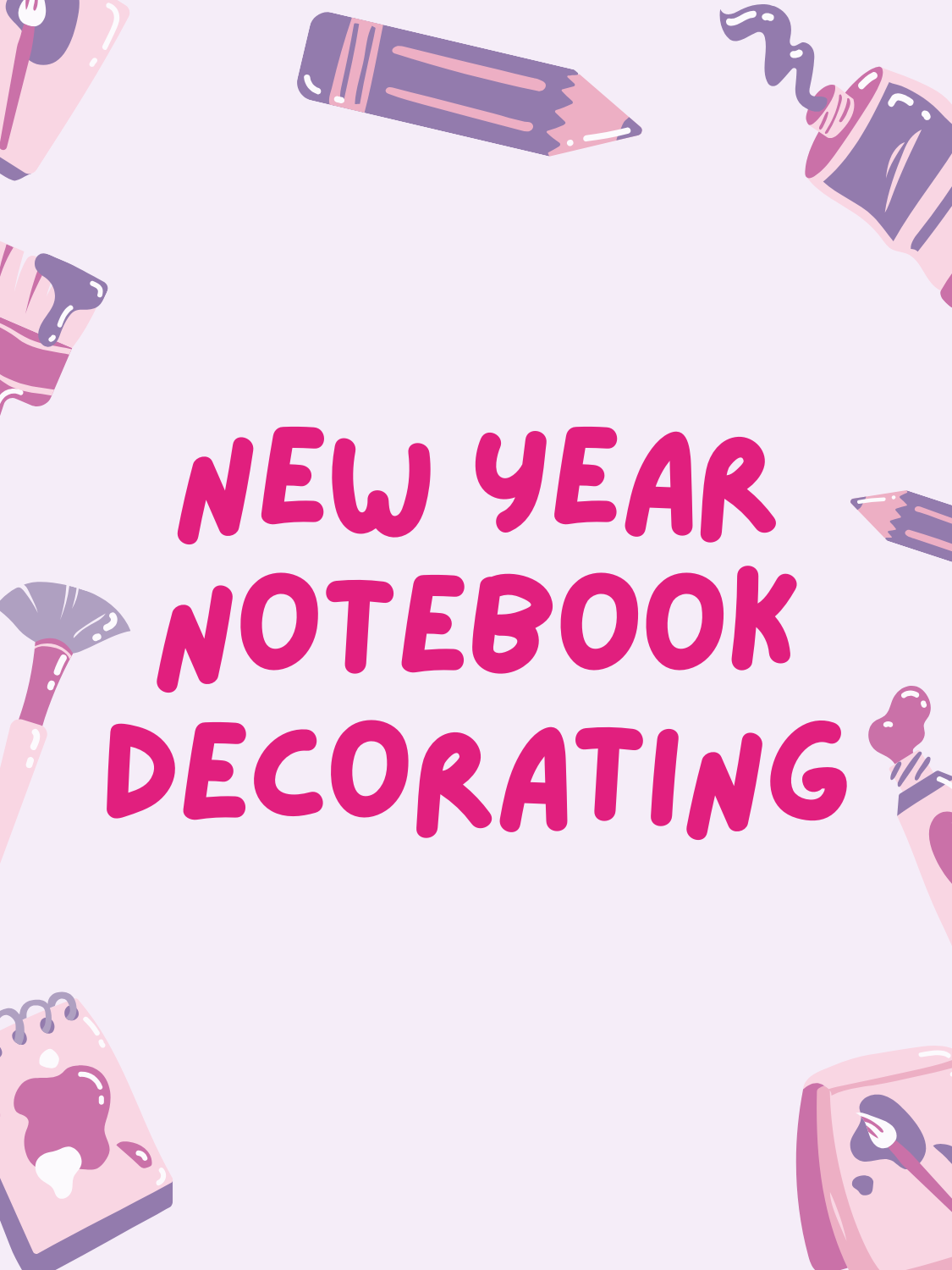 new year notebook decorating