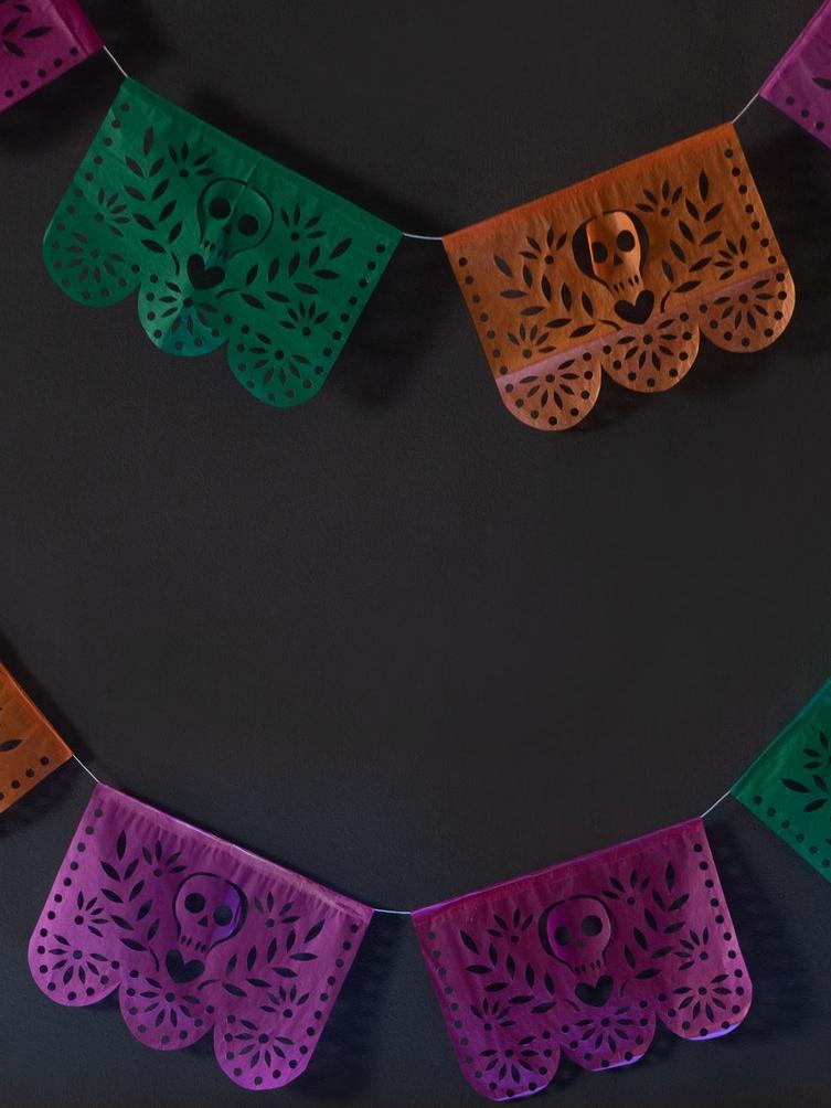 image of papel picado banners on a wall