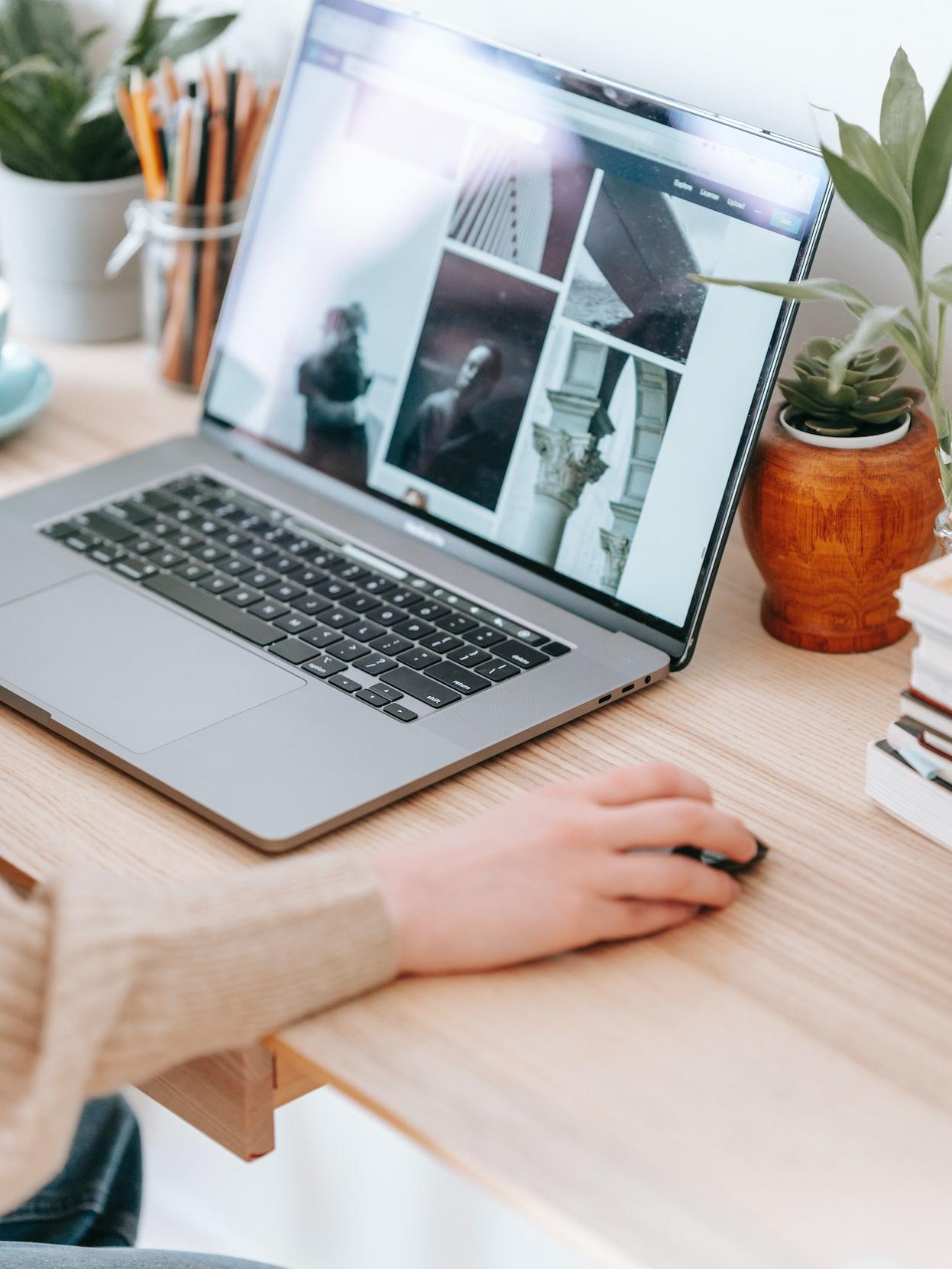 Person using laptop