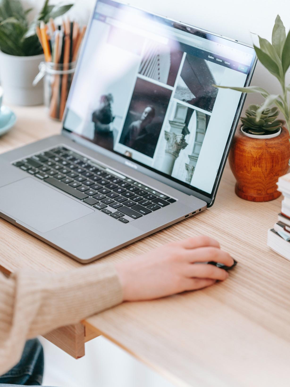 Person using laptop