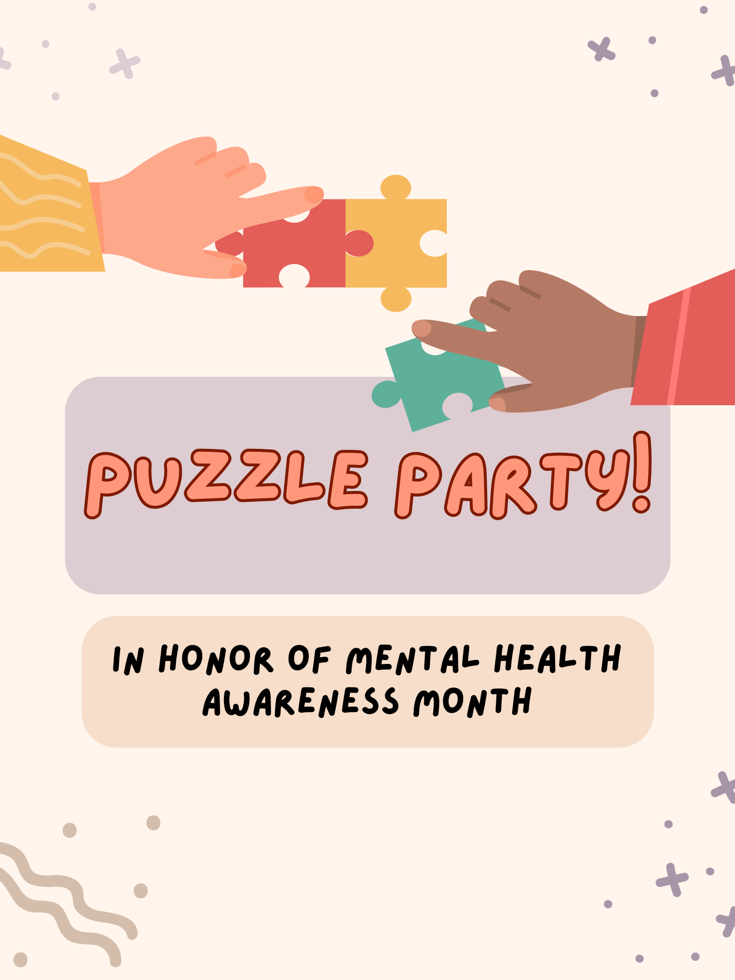 puzzle party mental health awareness