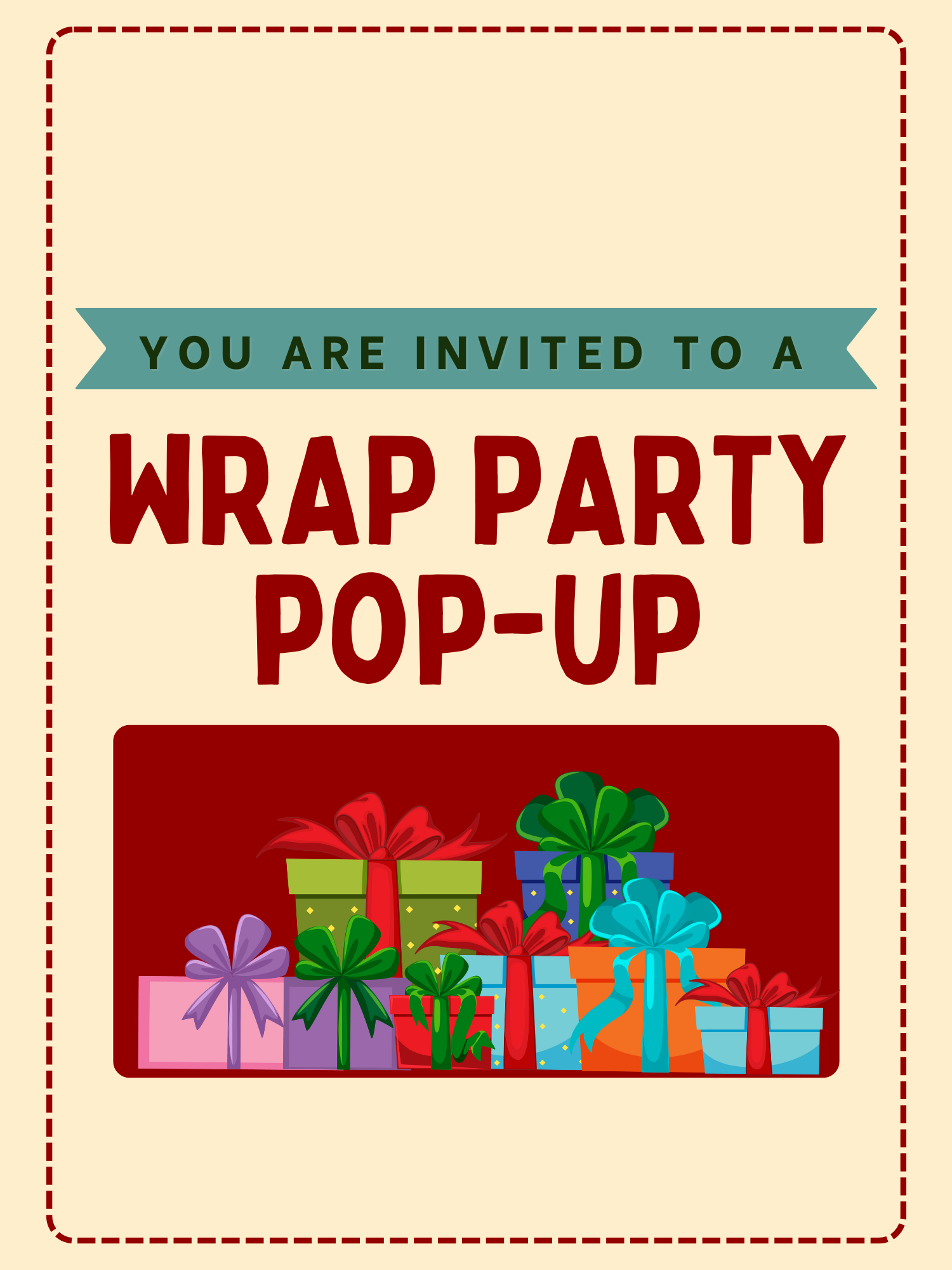 wrap party pop-up