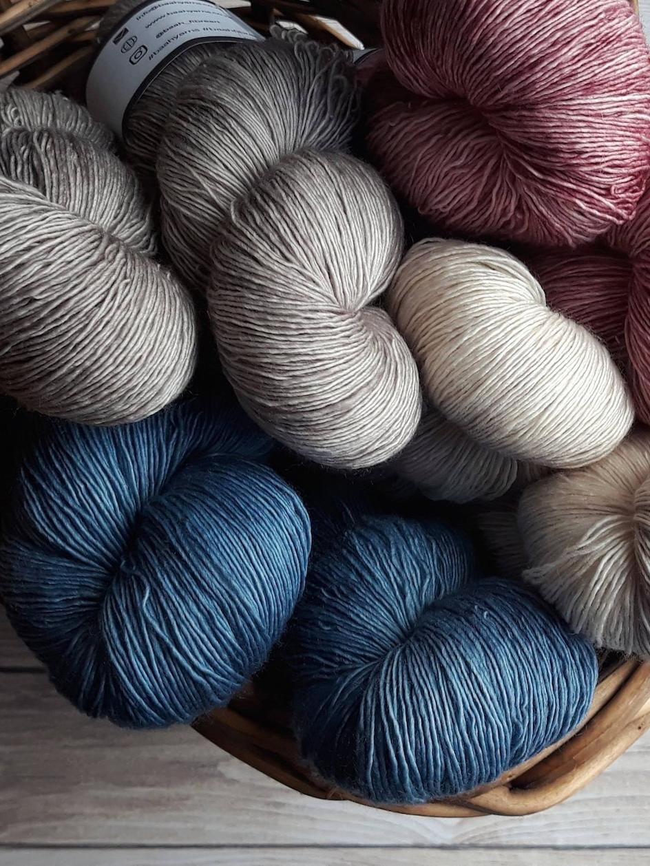 basket of yarn