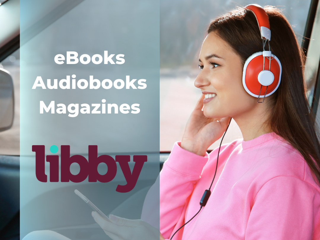 woman listening to audiobook in a car headphones smartphone