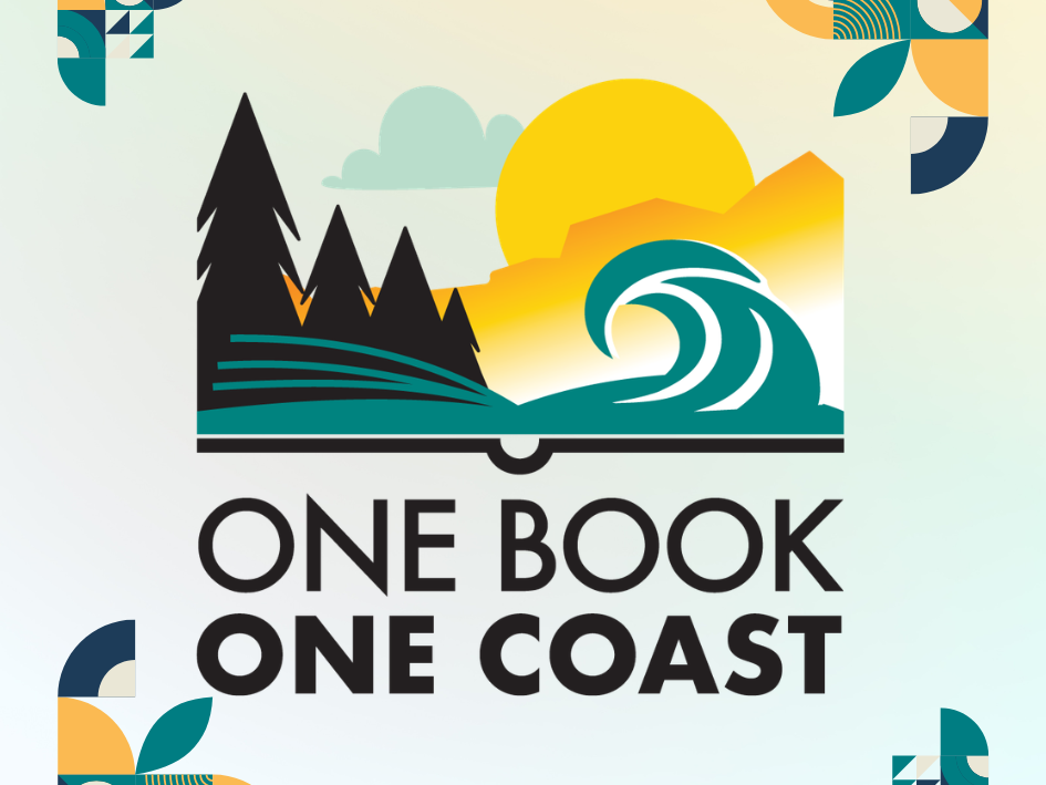 Graphic reading “One Book One Coast” 