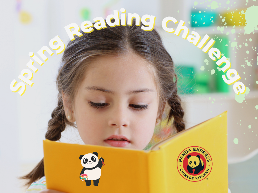 Child reads an open book